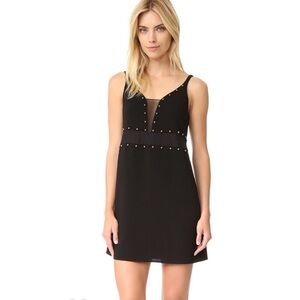 cinq a’sept 5a7 | CARINA Stud Accent MINI DRESS |NWT BLACK LBD | 8